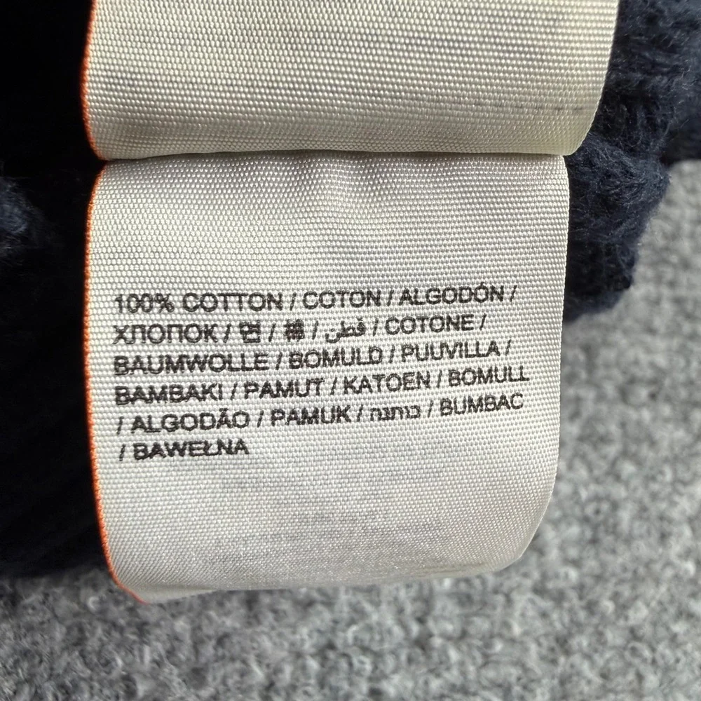 Superdry Cable Knit Sweater Size XXS Navy Blue Cotton Crewneck Women's
